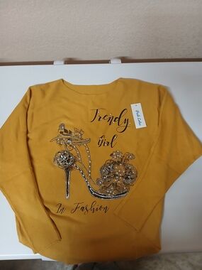 Trendy Girl Mustard Long Sleeve Tee